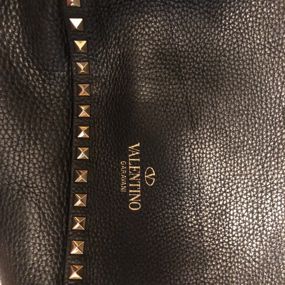 Valentino Rockstud leather  Pebbled Tote Bag